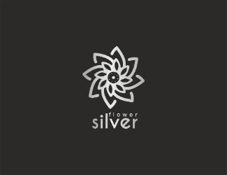Projekt graficzny logo dla firmy online silver flower